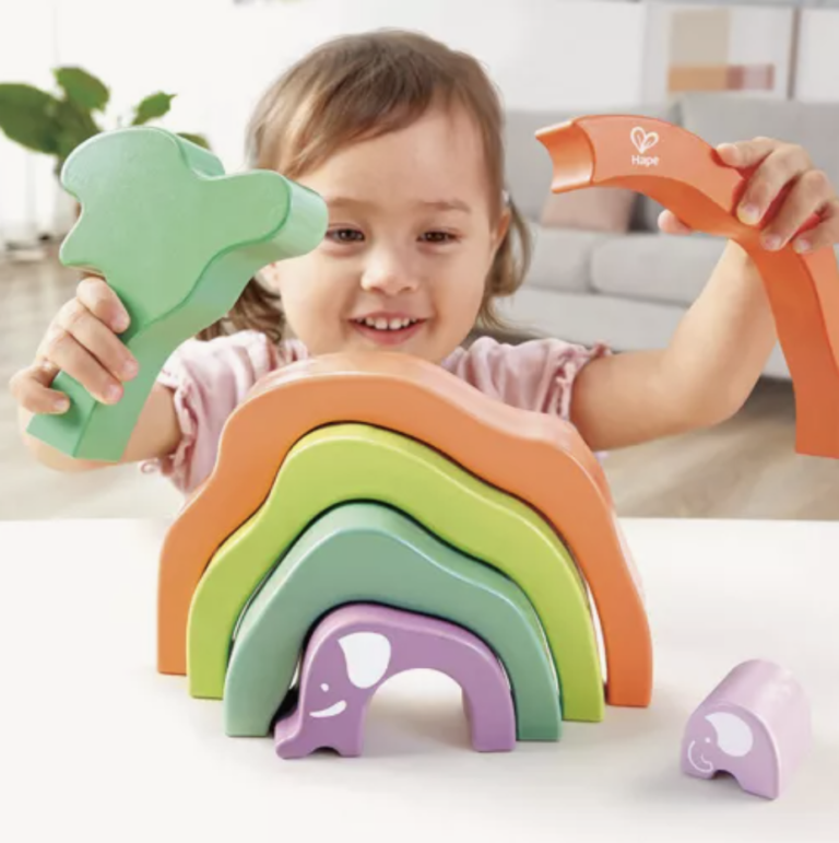 Hape Safari Olifant Stapelblokken