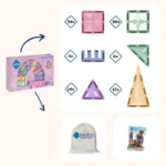 Coblo Pastel – 100 Magnetic Blocks