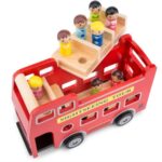 Woet Houten City Tour Bus met 9 Speelfiguren