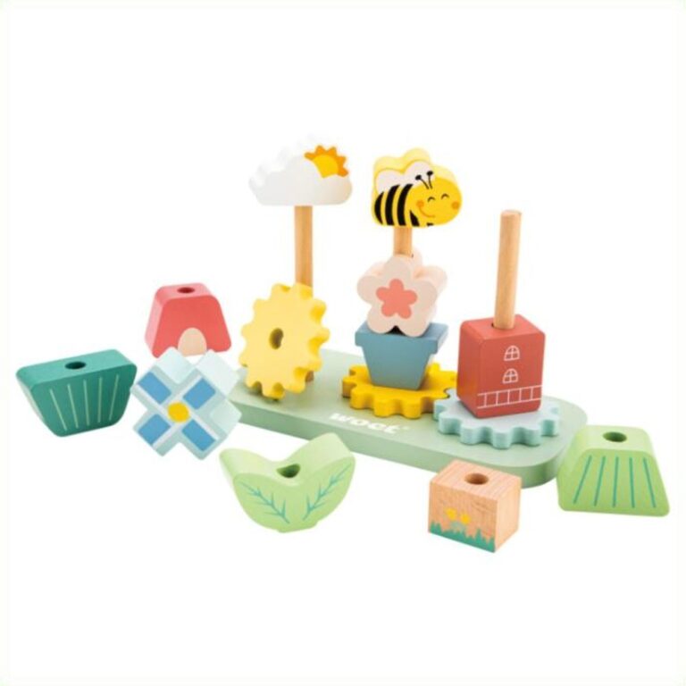 Woet Wooden Stacking Game with Gears